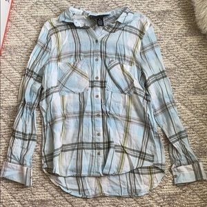 Button up plaid shirt
